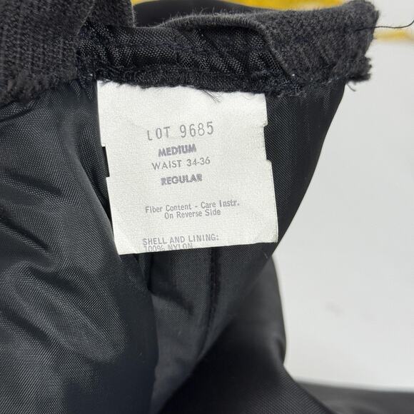 Vintage Zero-Zone Bib Overalls Mens Medium Black Insulated Snow Made USA 80s - Picture 9 of 11